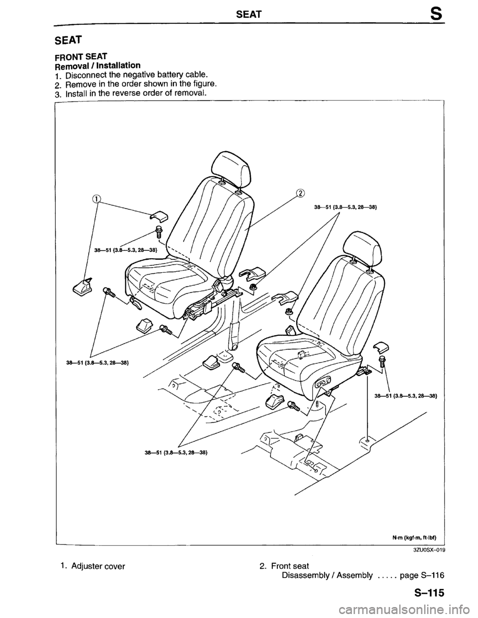 MAZDA MILLENIA 1996  Workshop Manual 
