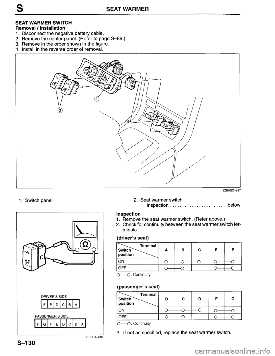 MAZDA MILLENIA 1996  Workshop Manual 