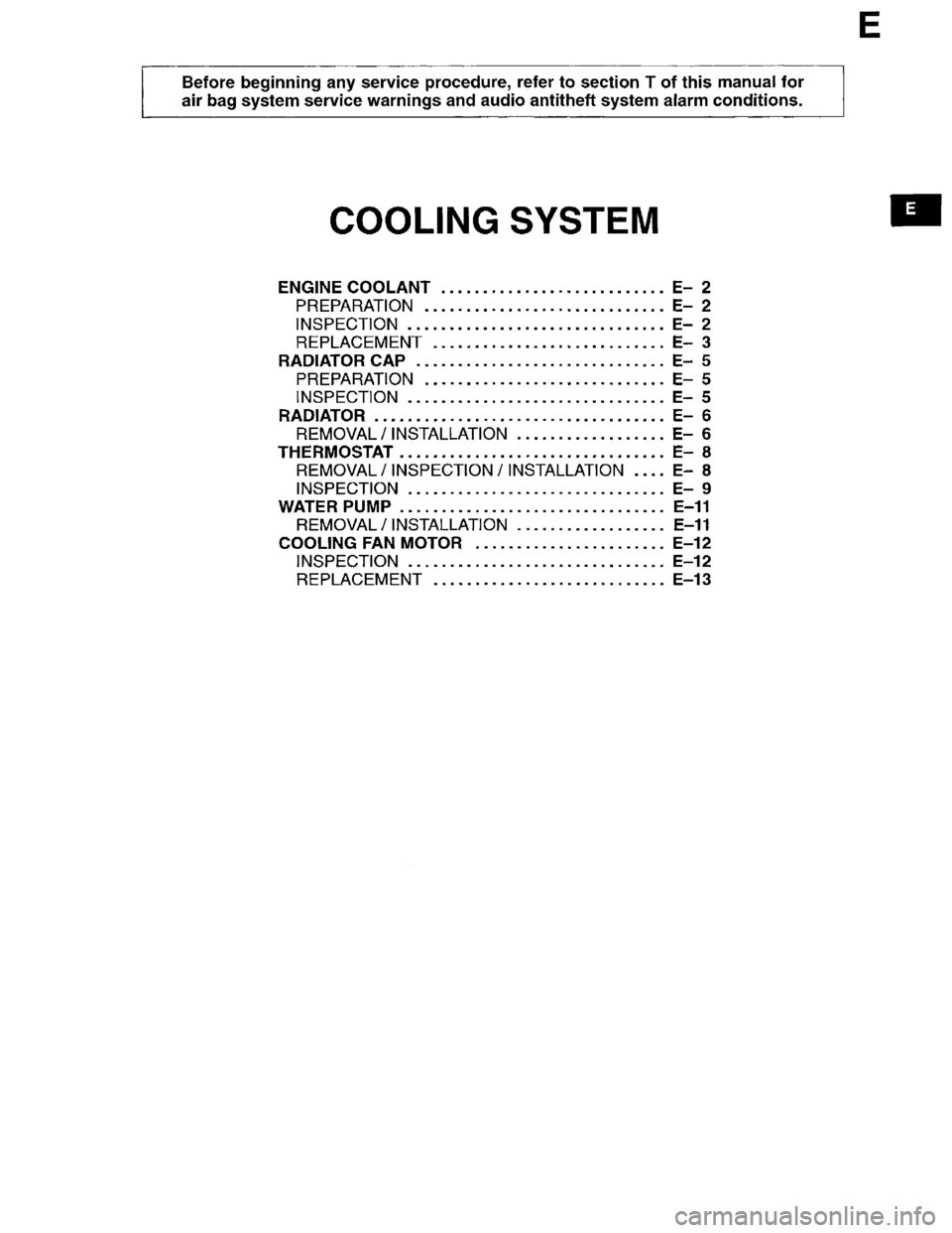 MAZDA MILLENIA 1996  Workshop Manual 