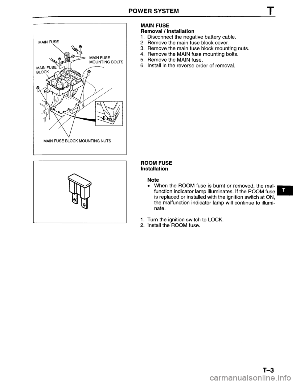 MAZDA MILLENIA 1996  Workshop Manual 
