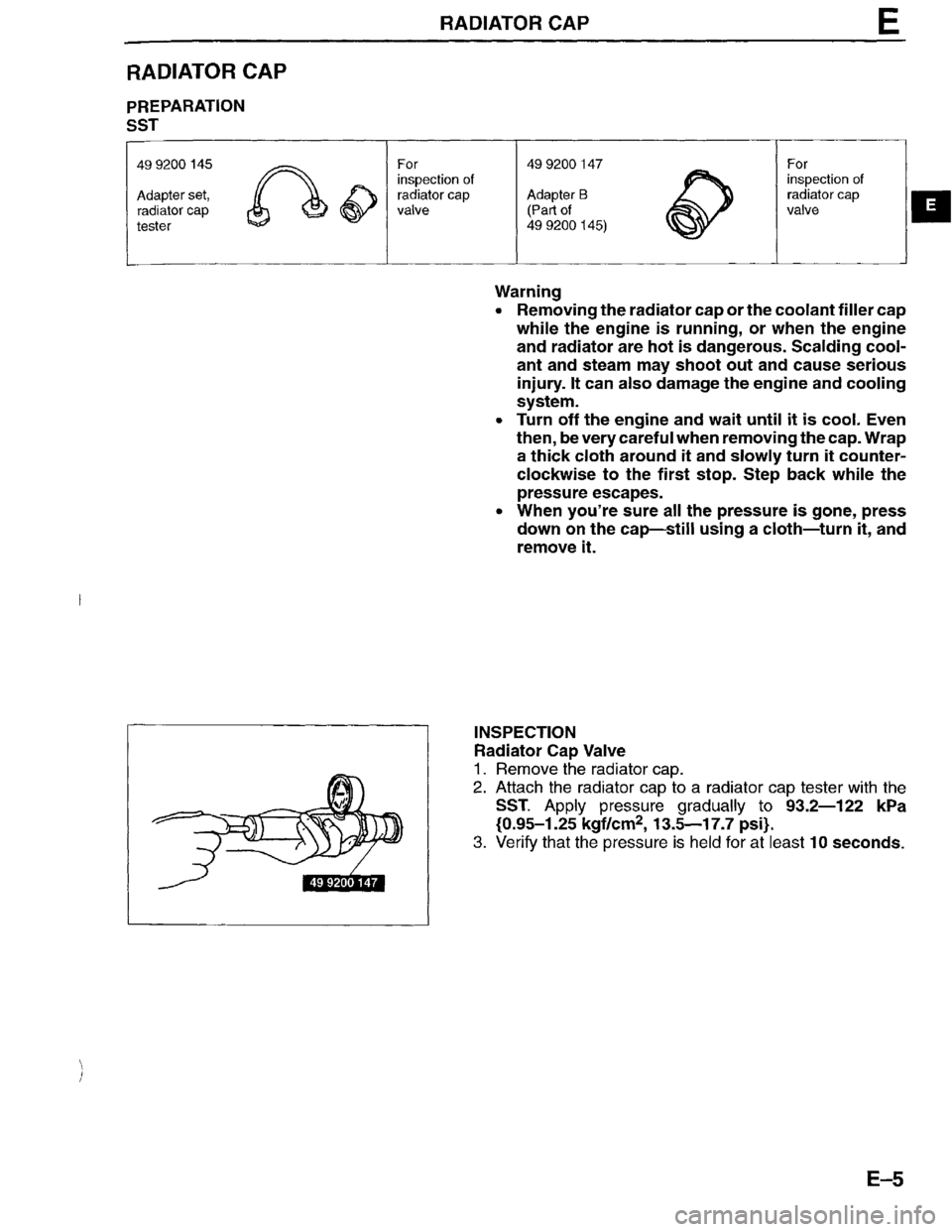 MAZDA MILLENIA 1996  Workshop Manual 