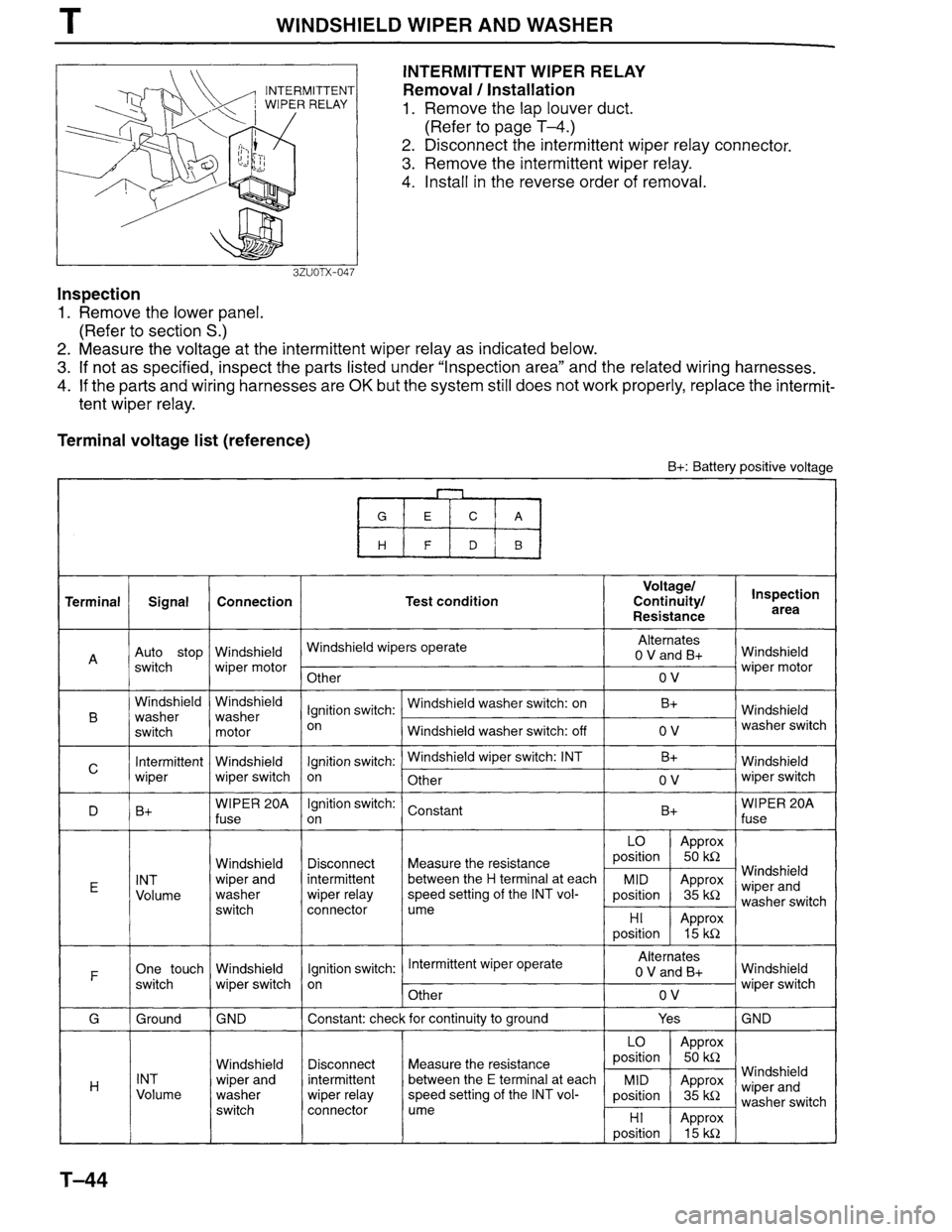 MAZDA MILLENIA 1996  Workshop Manual 