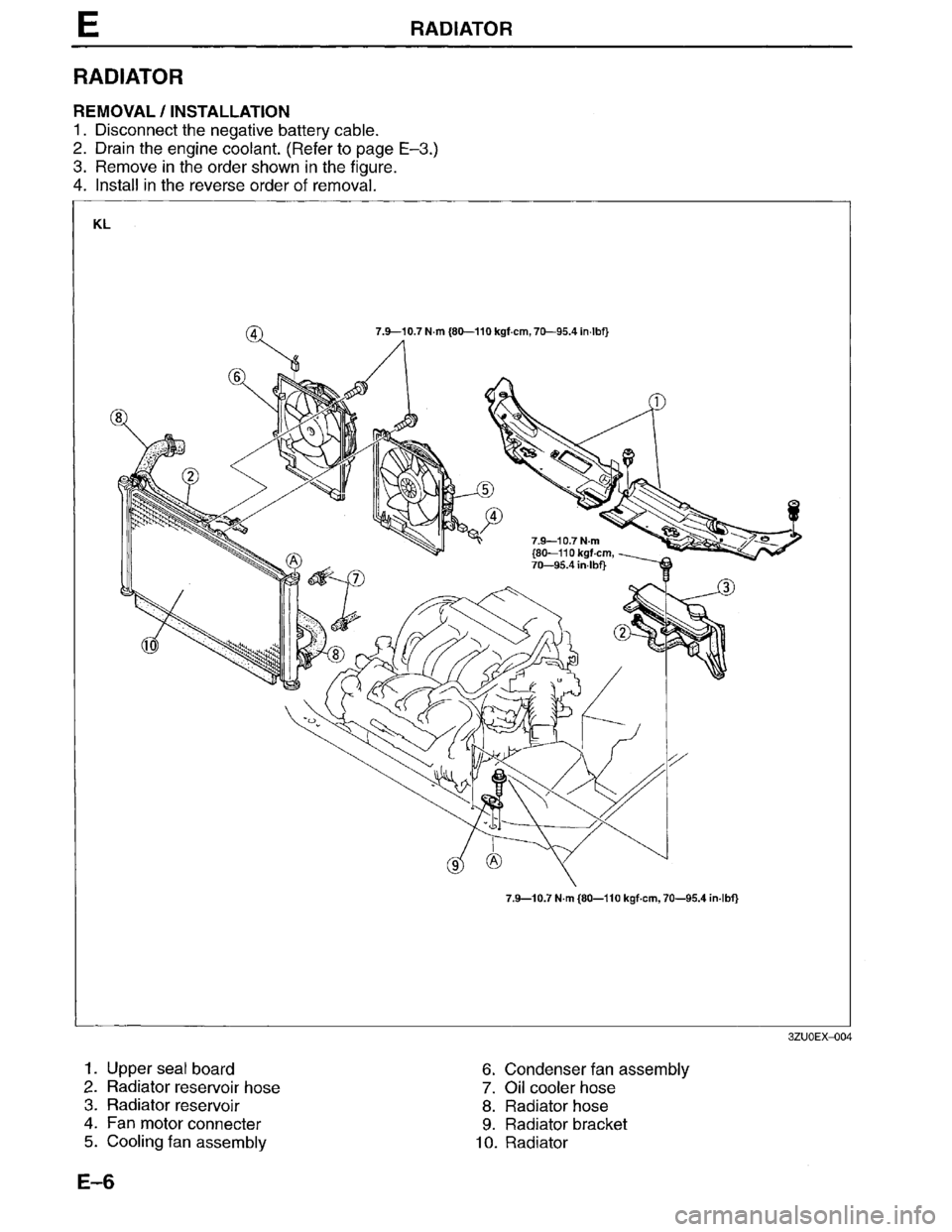 MAZDA MILLENIA 1996  Workshop Manual 