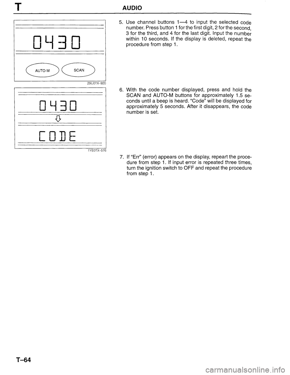 MAZDA MILLENIA 1996  Workshop Manual 