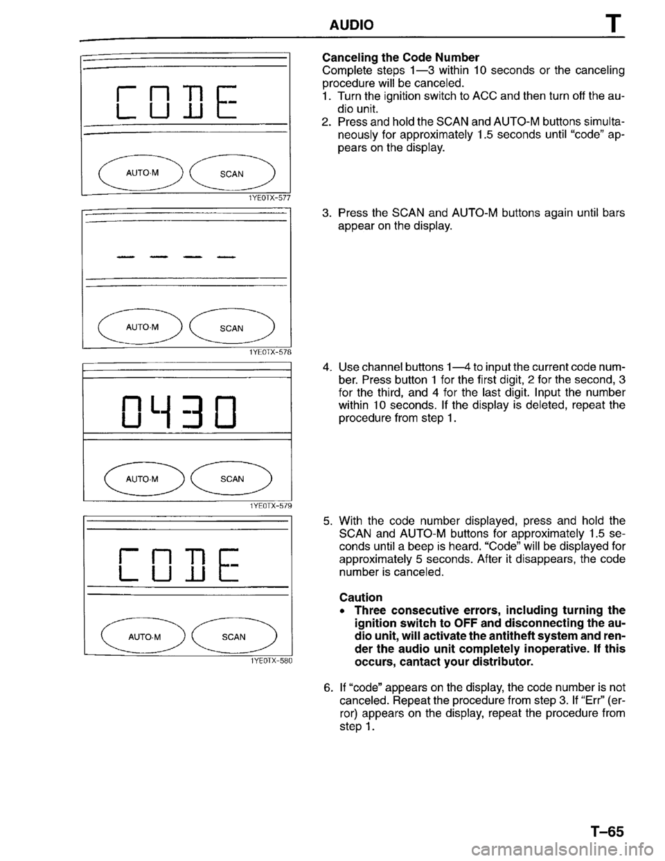 MAZDA MILLENIA 1996  Workshop Manual 