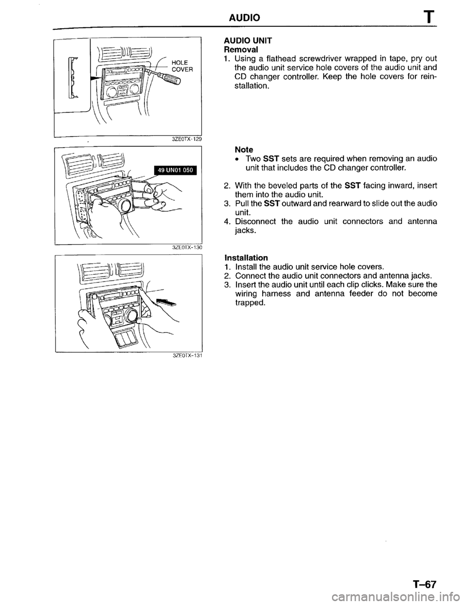 MAZDA MILLENIA 1996  Workshop Manual 