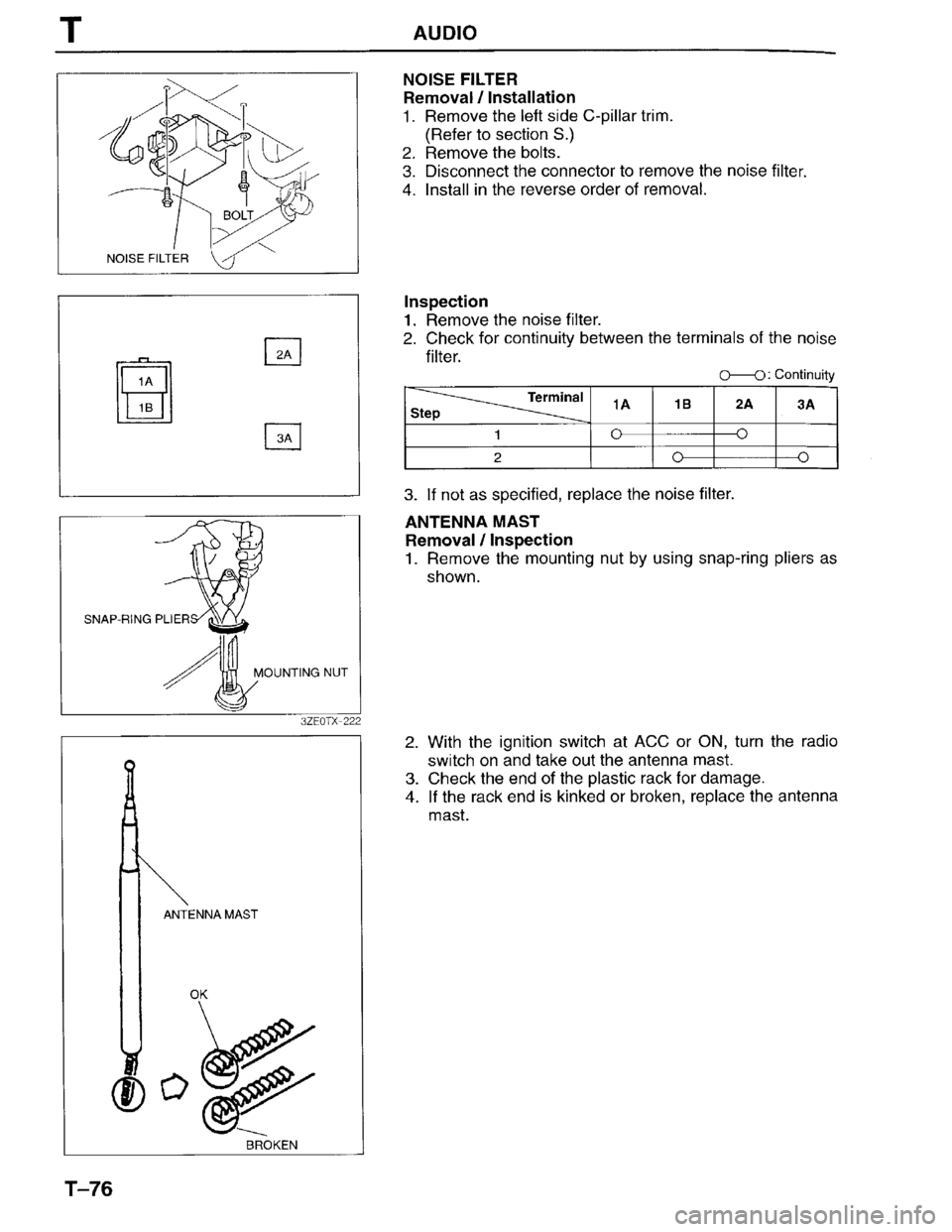 MAZDA MILLENIA 1996  Workshop Manual 