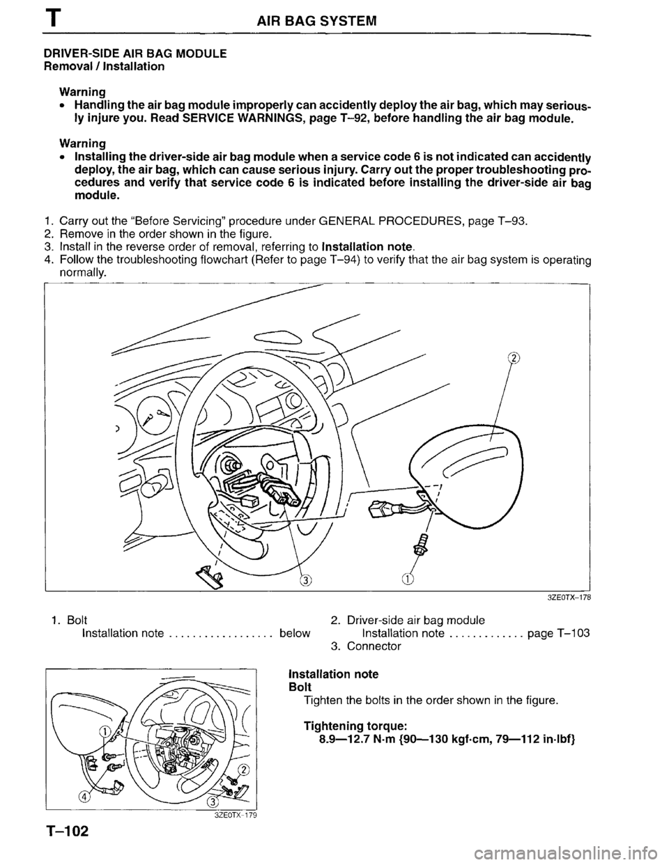MAZDA MILLENIA 1996  Workshop Manual 
