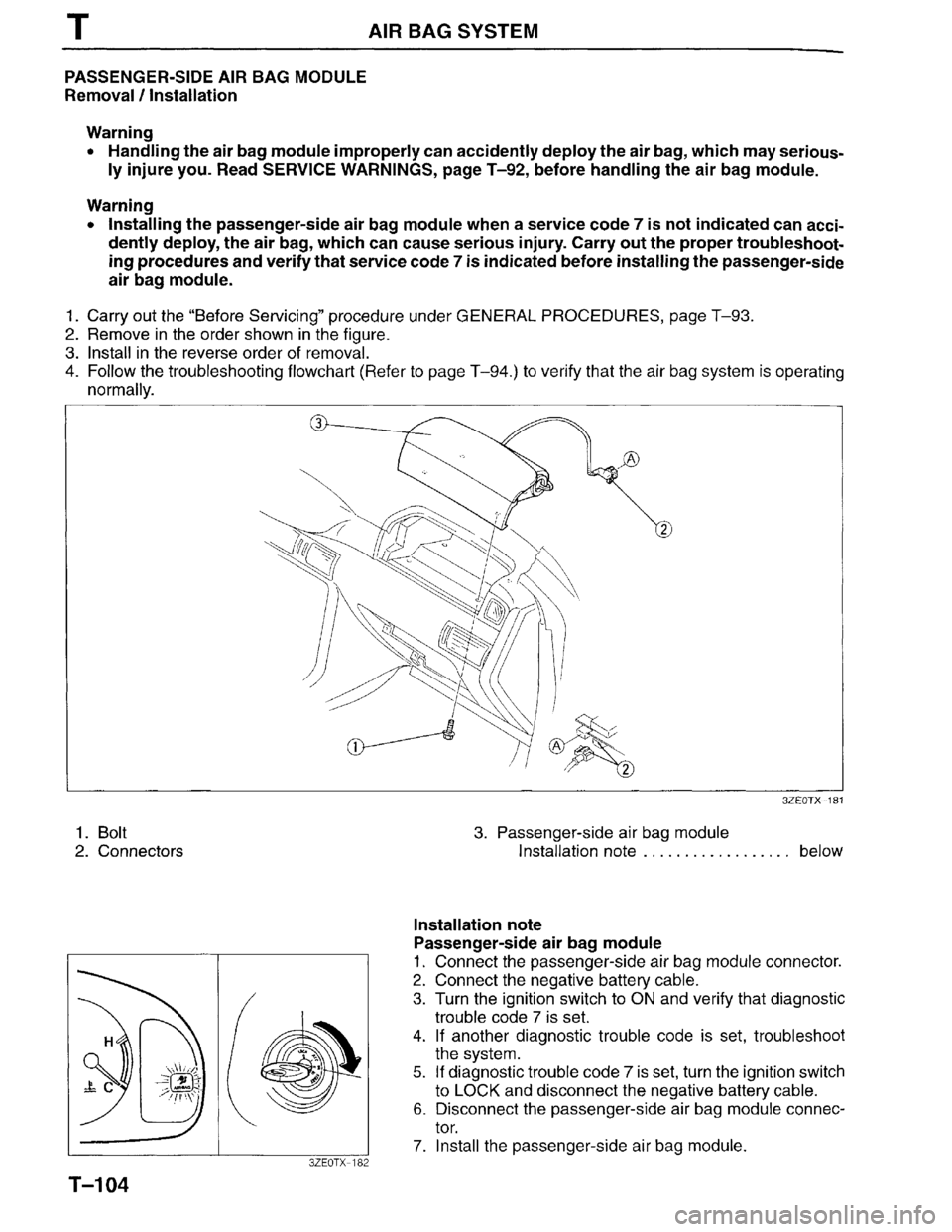 MAZDA MILLENIA 1996  Workshop Manual 