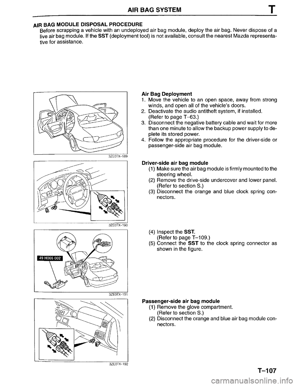 MAZDA MILLENIA 1996  Workshop Manual 