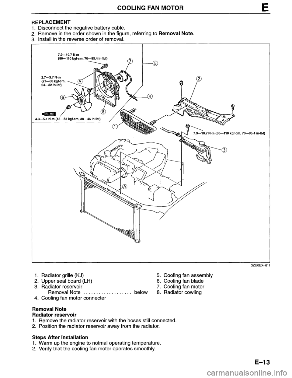 MAZDA MILLENIA 1996  Workshop Manual 