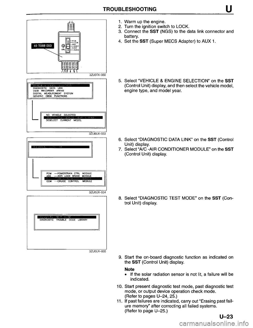 MAZDA MILLENIA 1996  Workshop Manual 