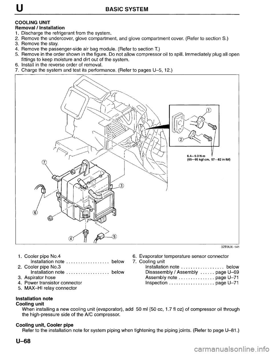 MAZDA MILLENIA 1996  Workshop Manual 