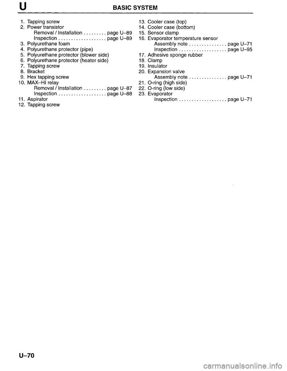 MAZDA MILLENIA 1996  Workshop Manual 