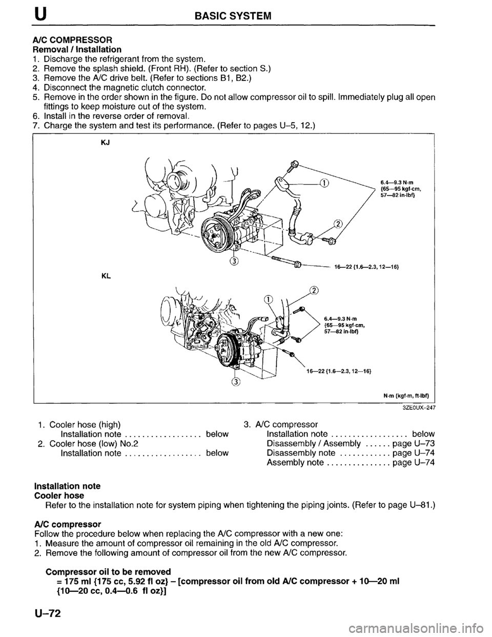 MAZDA MILLENIA 1996  Workshop Manual 
