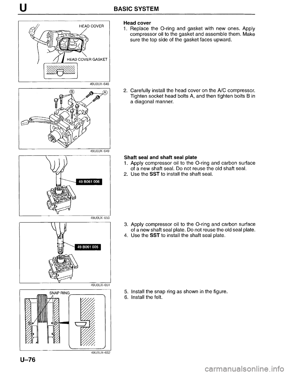 MAZDA MILLENIA 1996  Workshop Manual 