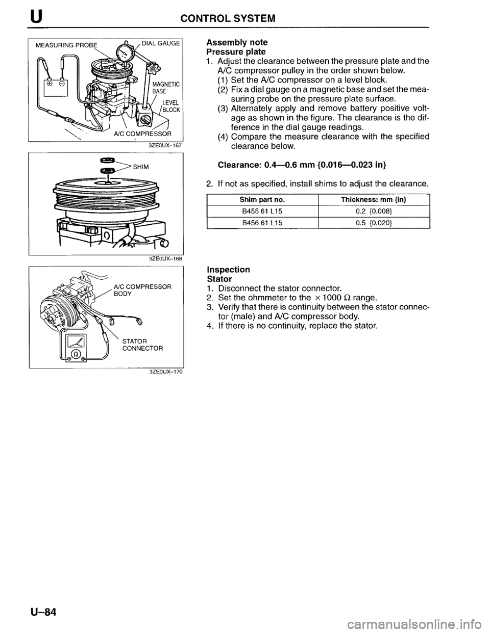 MAZDA MILLENIA 1996  Workshop Manual 