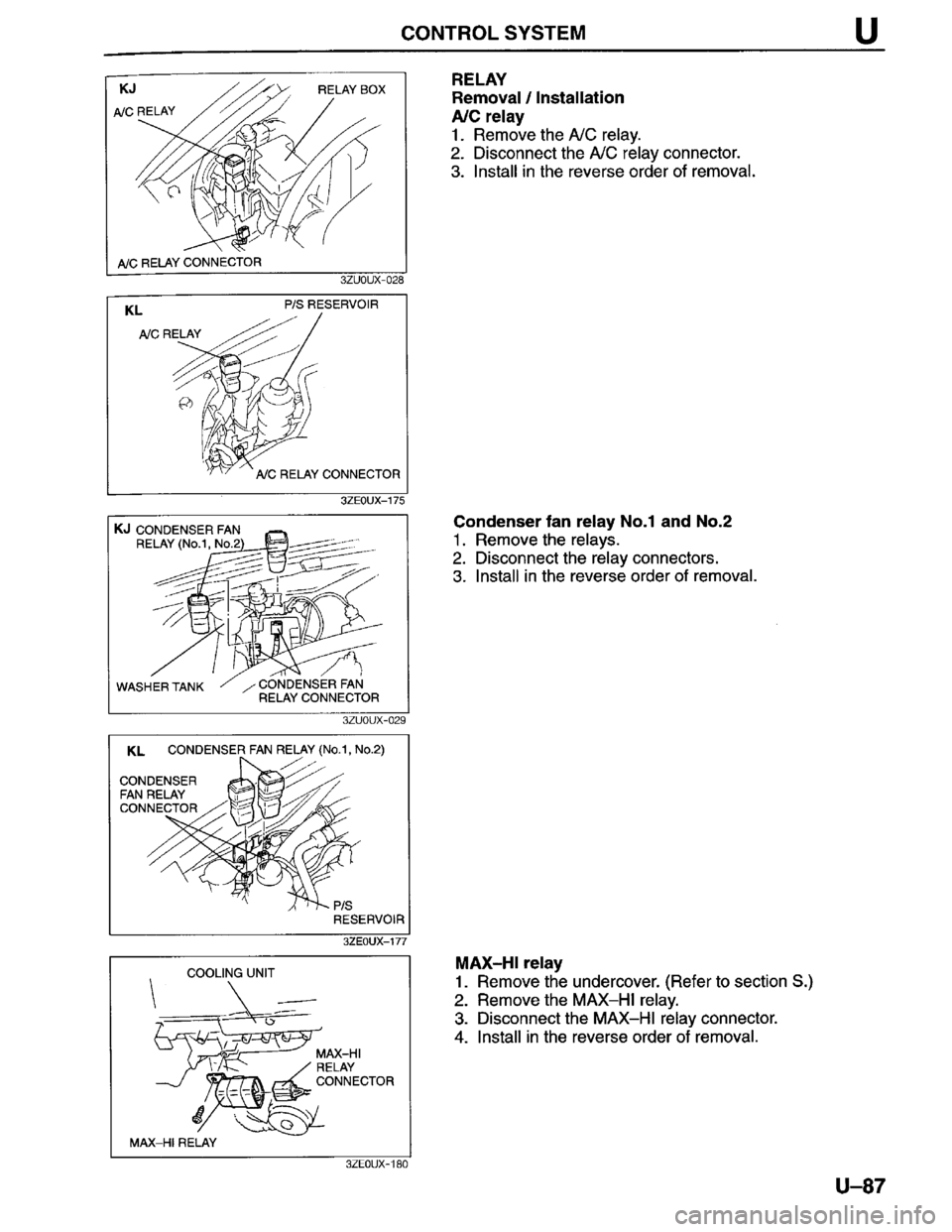 MAZDA MILLENIA 1996  Workshop Manual 