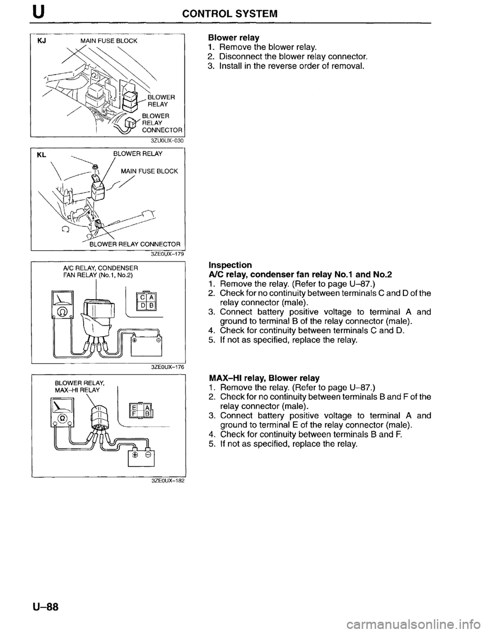 MAZDA MILLENIA 1996  Workshop Manual 