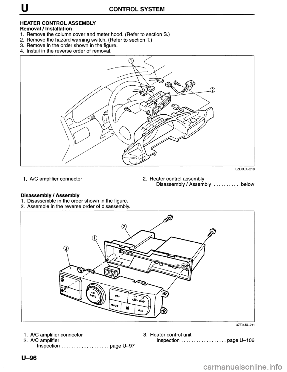 MAZDA MILLENIA 1996  Workshop Manual 