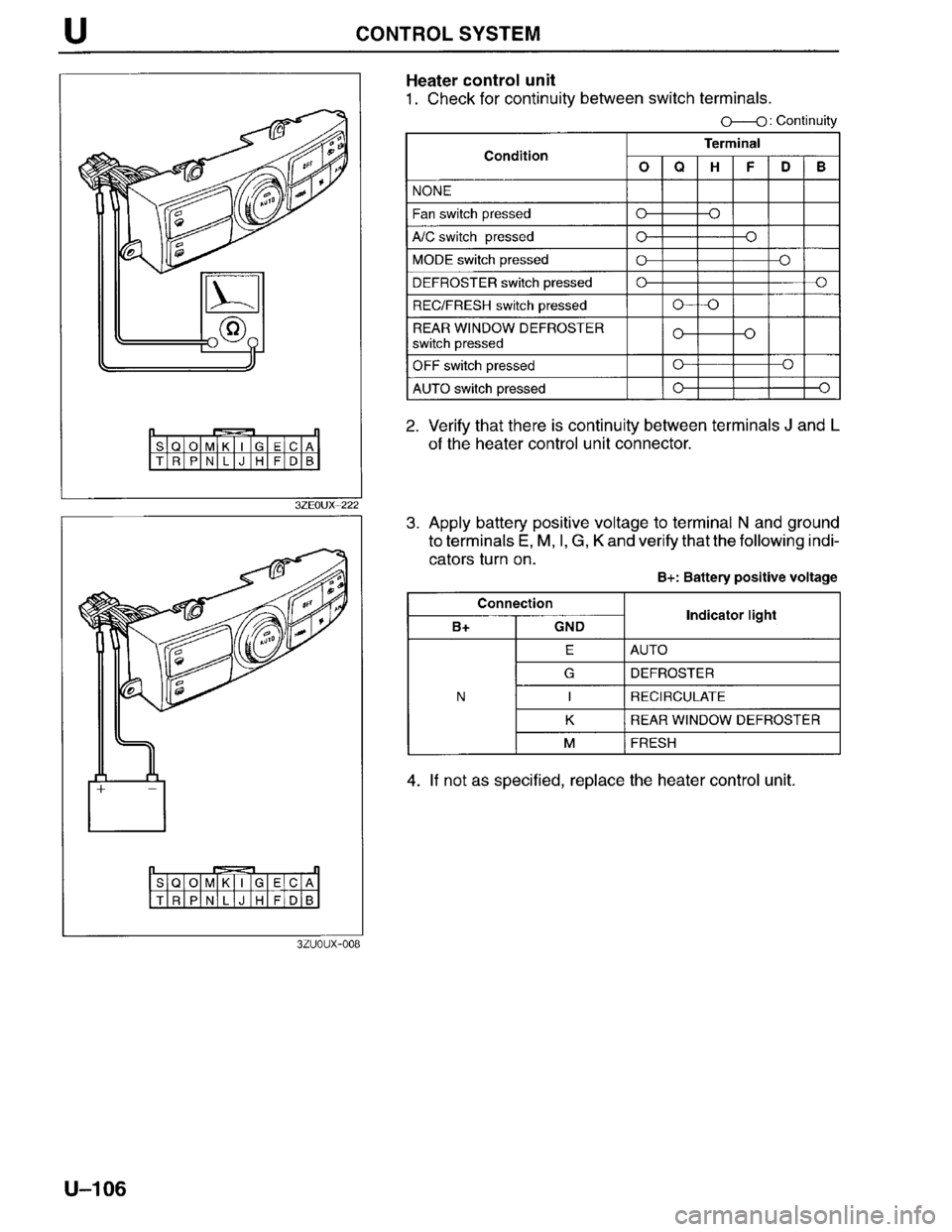 MAZDA MILLENIA 1996  Workshop Manual 