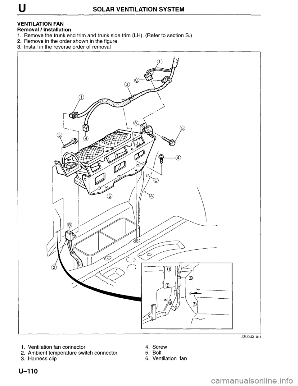 MAZDA MILLENIA 1996  Workshop Manual 