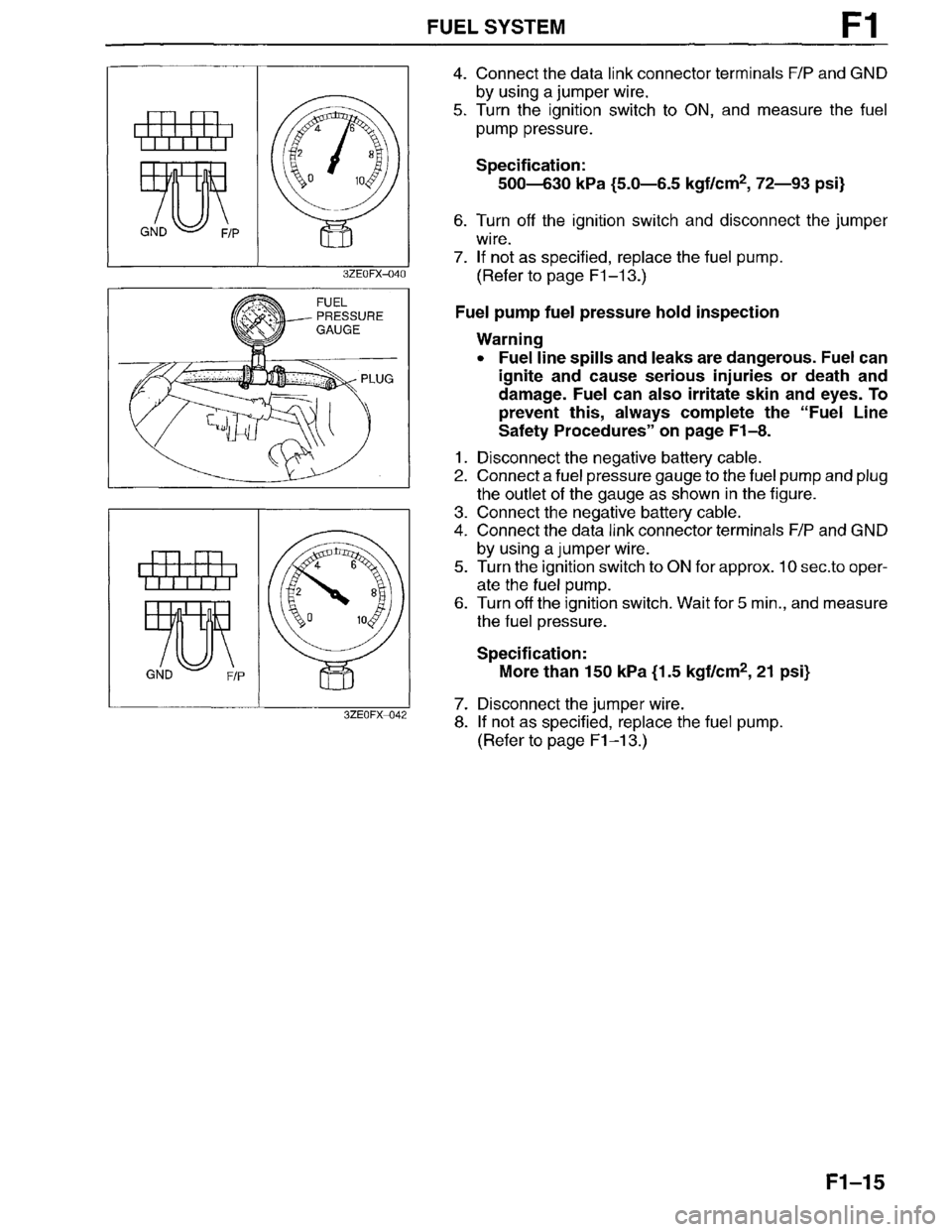 MAZDA MILLENIA 1996  Workshop Manual 