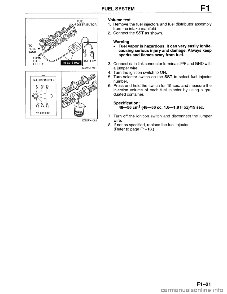 MAZDA MILLENIA 1996  Workshop Manual 