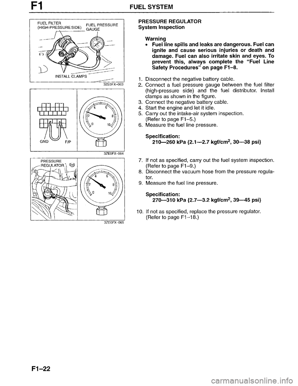 MAZDA MILLENIA 1996  Workshop Manual 
