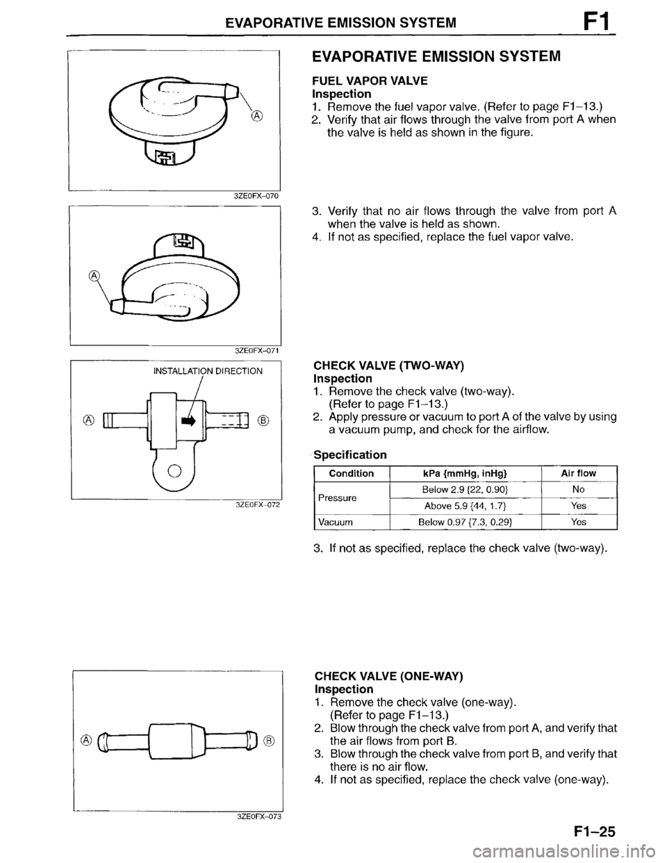 MAZDA MILLENIA 1996  Workshop Manual 