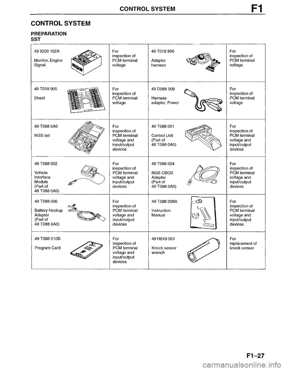 MAZDA MILLENIA 1996  Workshop Manual 