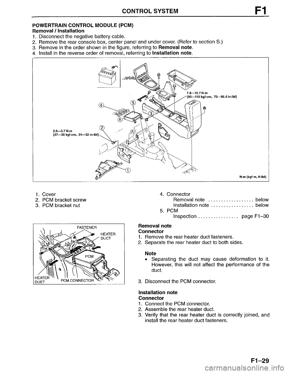 MAZDA MILLENIA 1996  Workshop Manual 