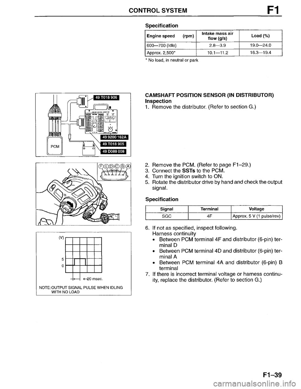 MAZDA MILLENIA 1996  Workshop Manual 
