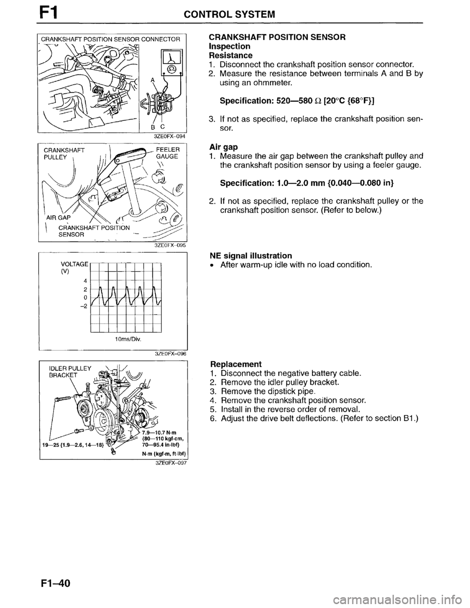 MAZDA MILLENIA 1996  Workshop Manual 