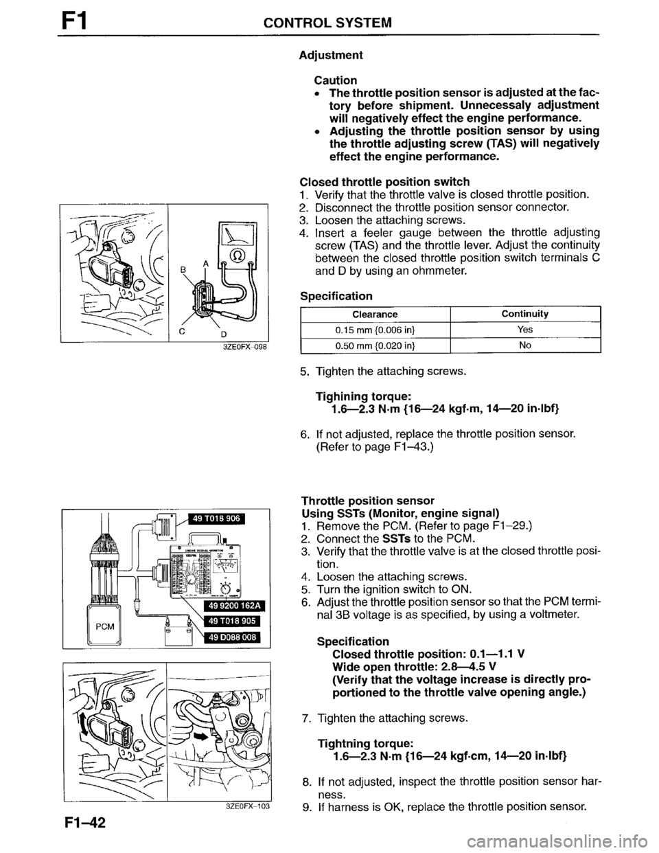 MAZDA MILLENIA 1996  Workshop Manual 