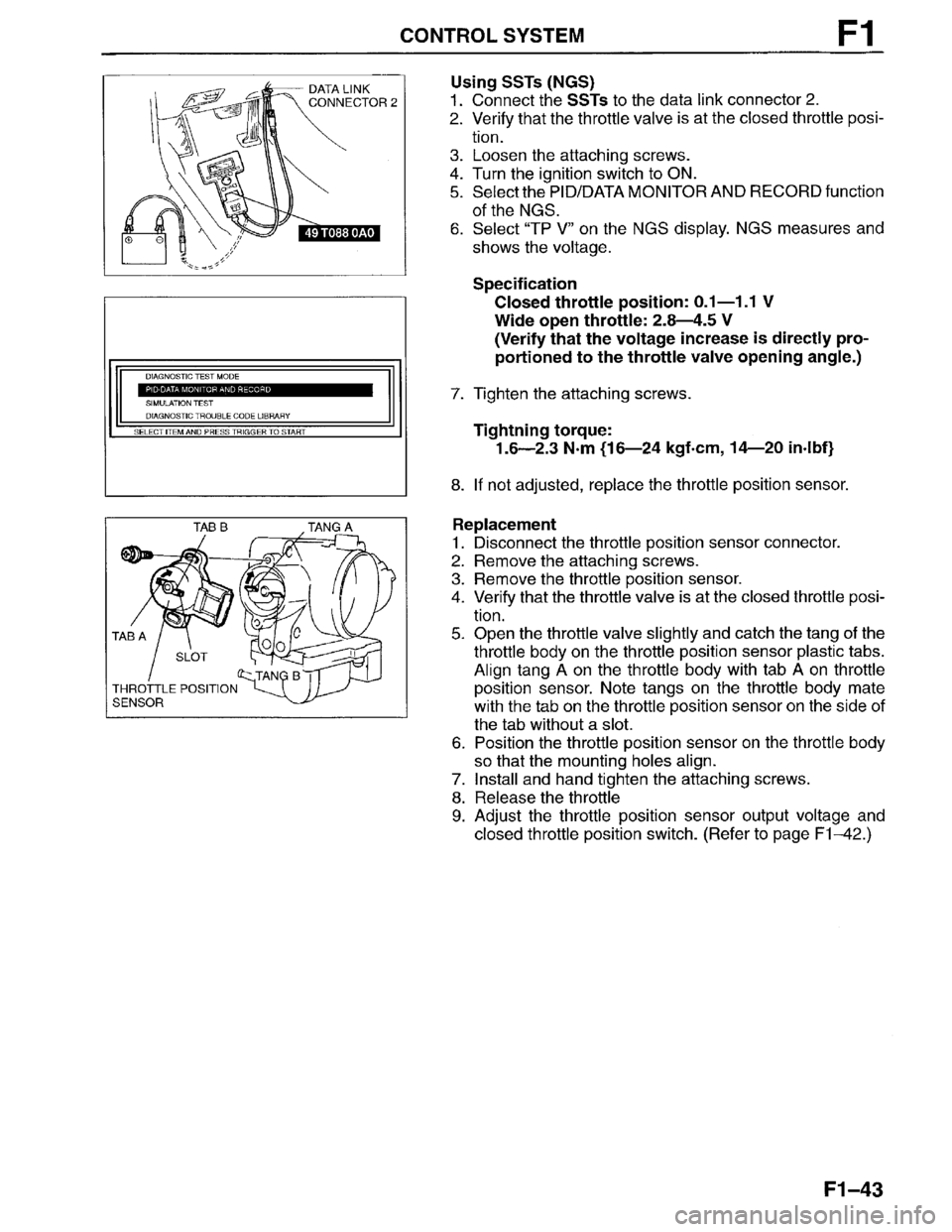 MAZDA MILLENIA 1996  Workshop Manual 