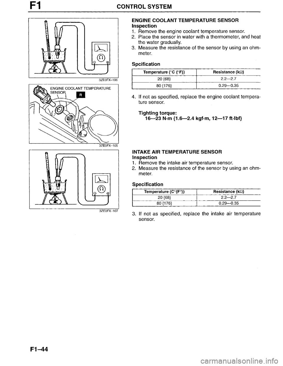 MAZDA MILLENIA 1996  Workshop Manual 