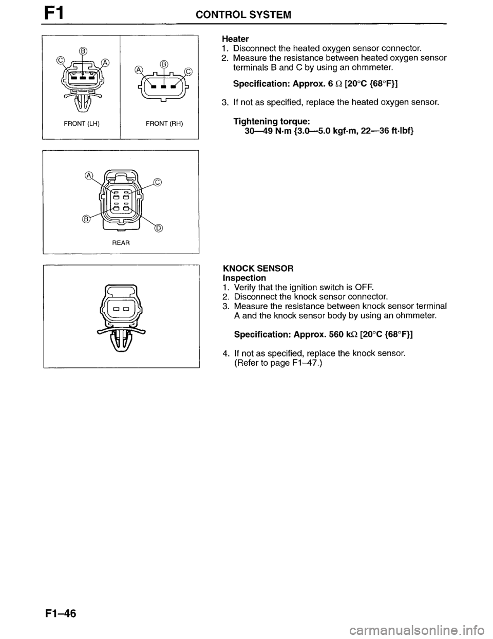 MAZDA MILLENIA 1996  Workshop Manual 