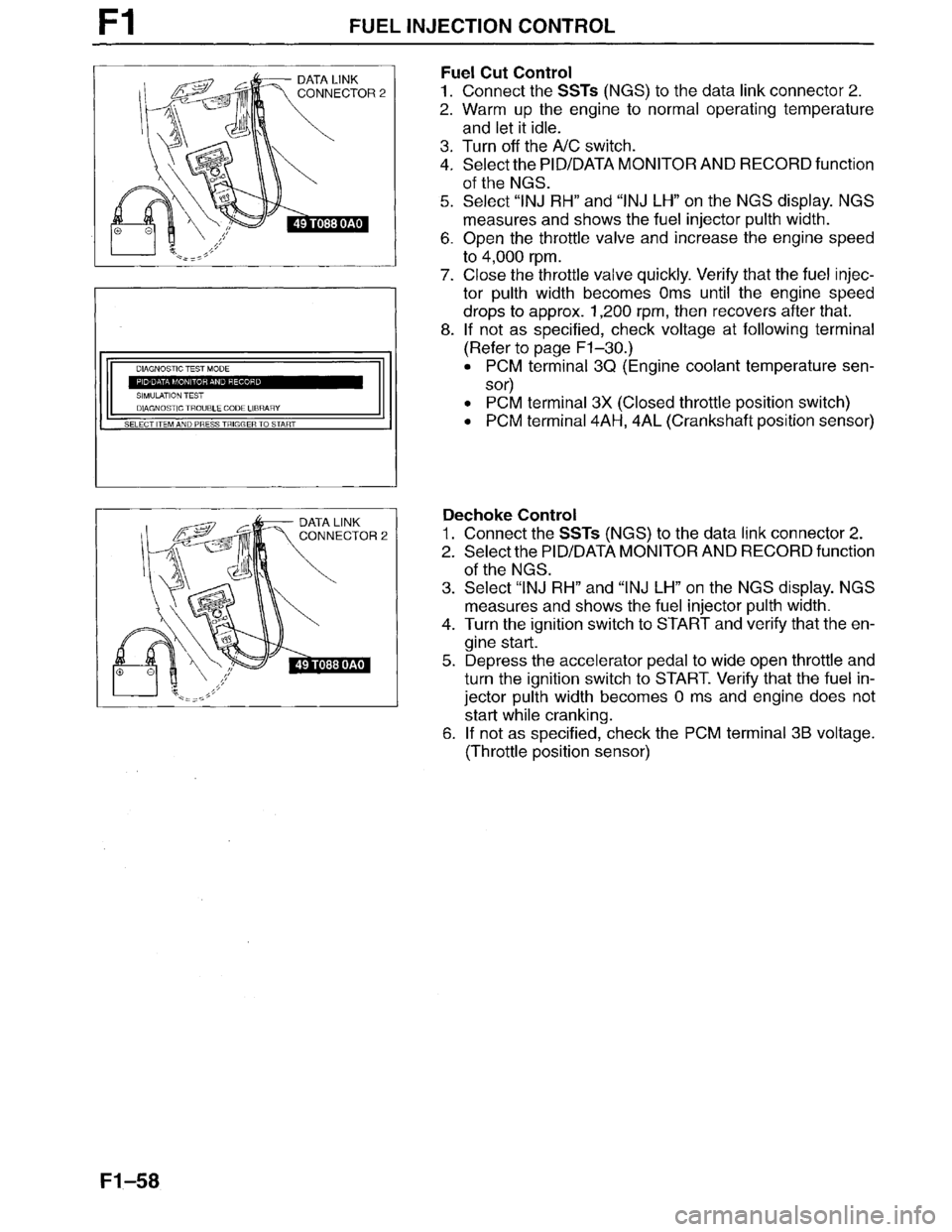 MAZDA MILLENIA 1996  Workshop Manual 