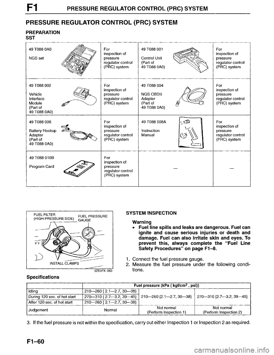 MAZDA MILLENIA 1996  Workshop Manual 