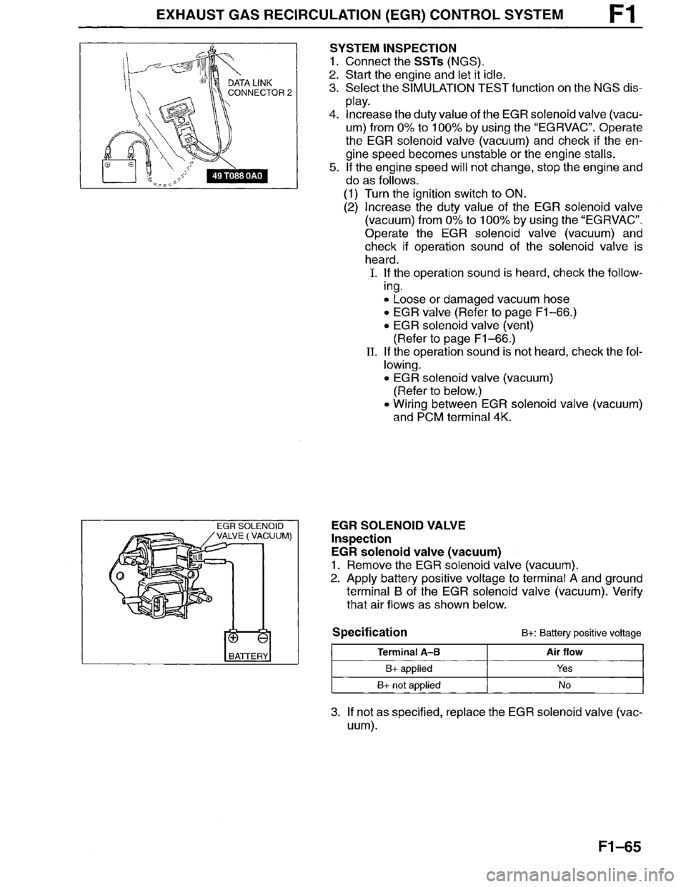 MAZDA MILLENIA 1996  Workshop Manual 
