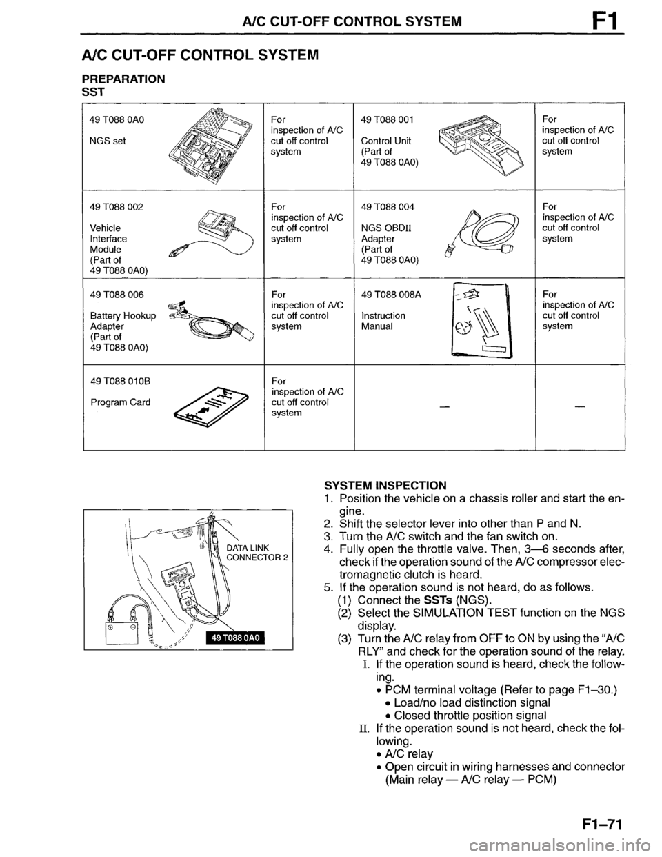 MAZDA MILLENIA 1996  Workshop Manual 