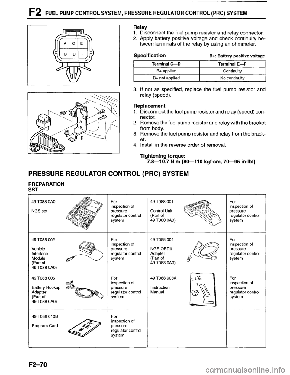 MAZDA MILLENIA 1996  Workshop Manual 