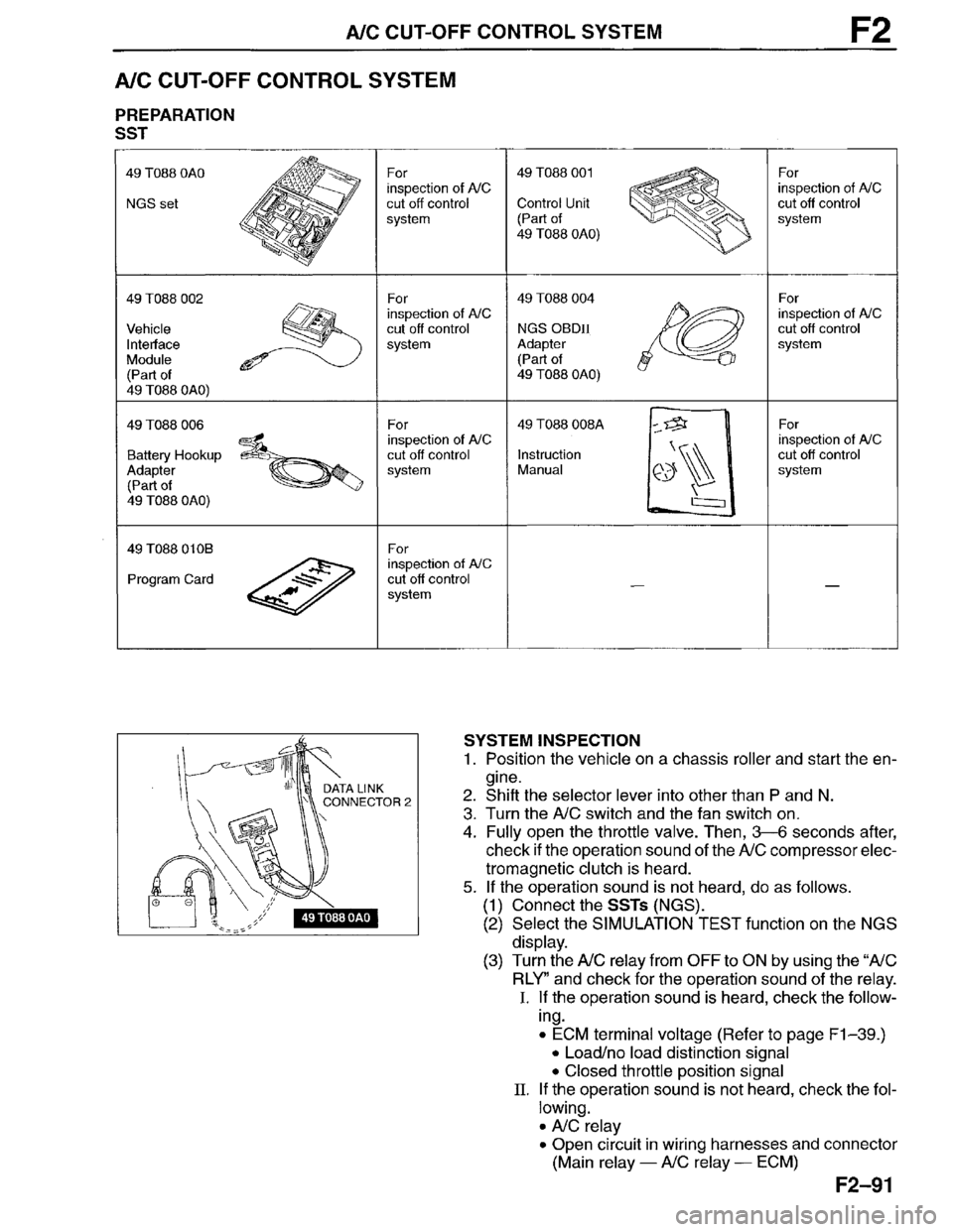 MAZDA MILLENIA 1996  Workshop Manual 