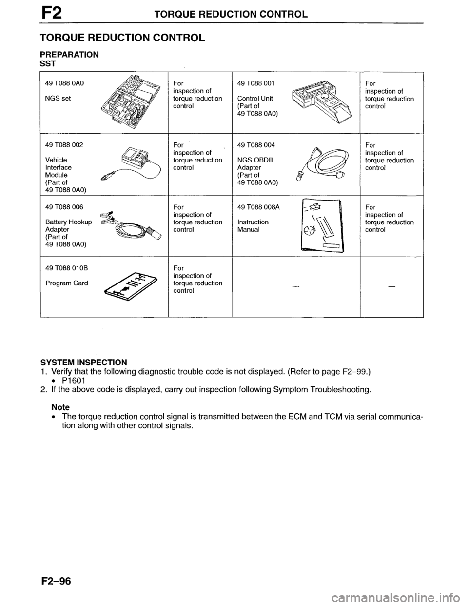MAZDA MILLENIA 1996  Workshop Manual 