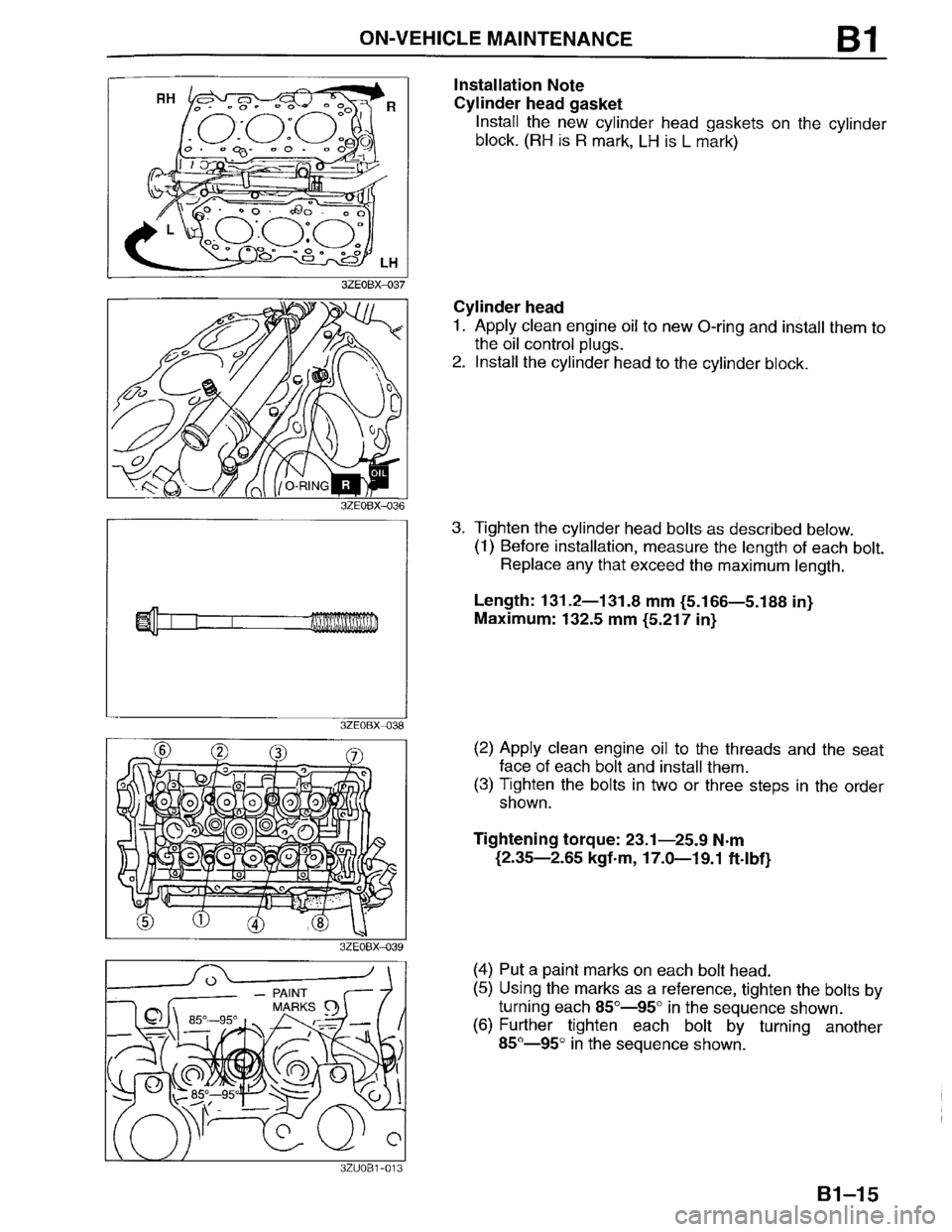 MAZDA MILLENIA 1996  Workshop Manual 