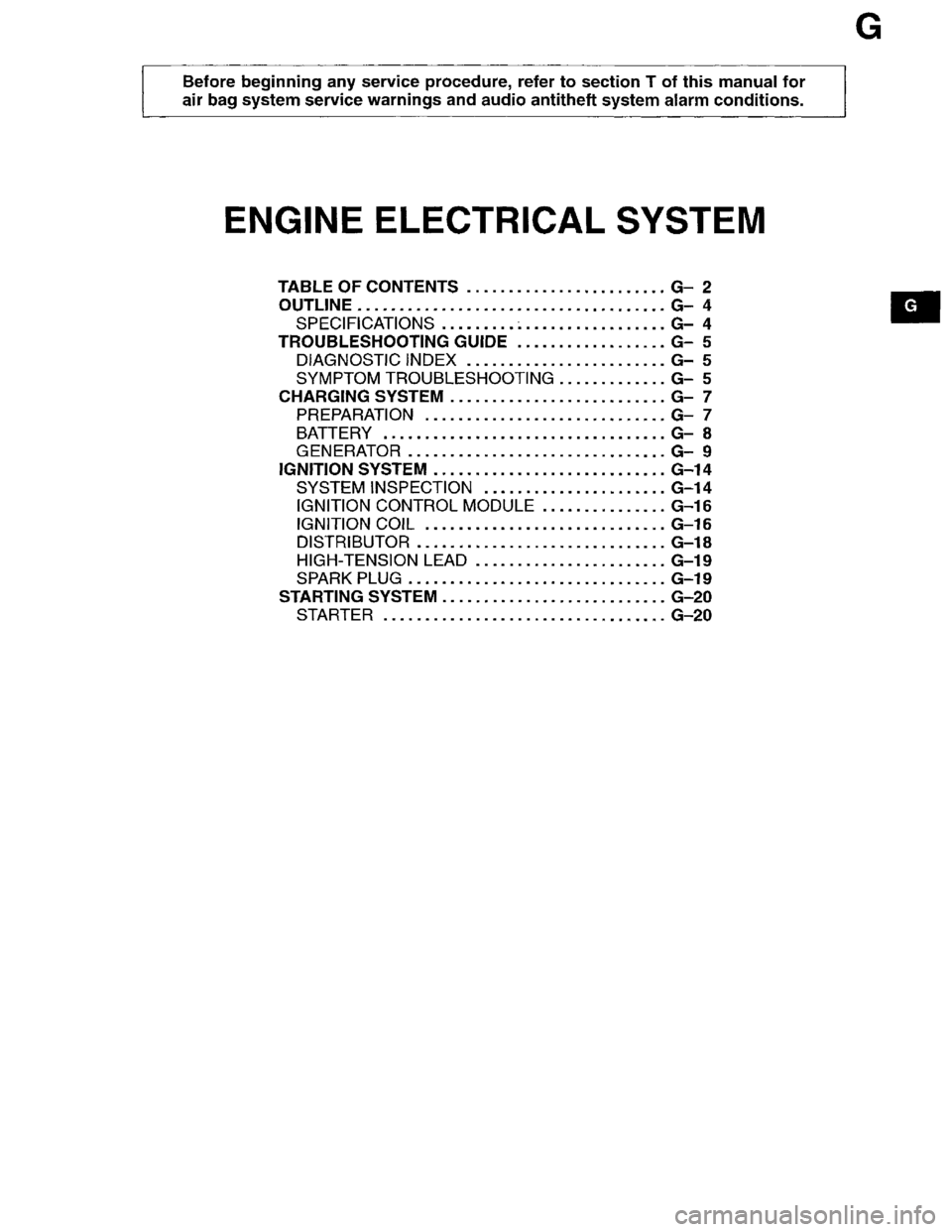 MAZDA MILLENIA 1996  Workshop Manual 