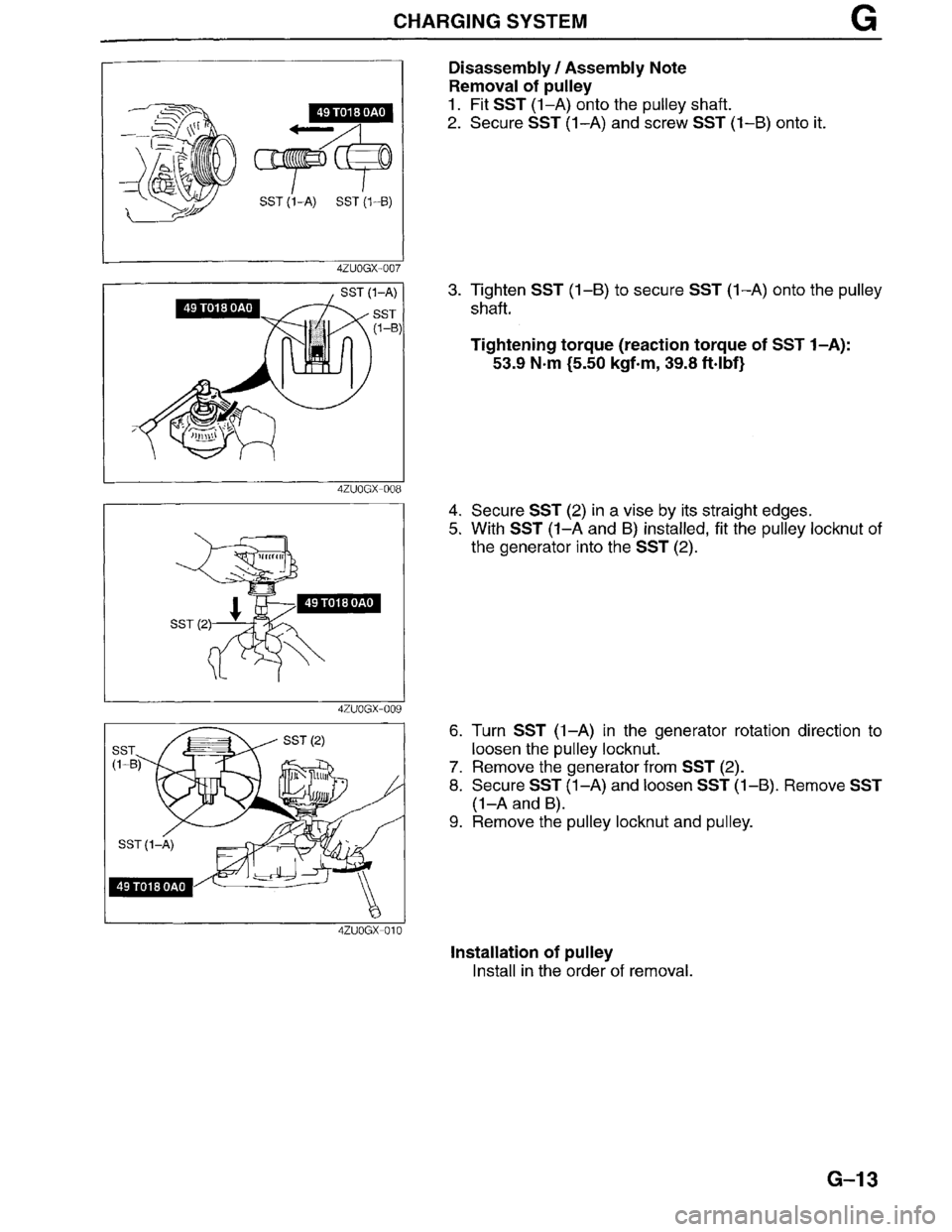 MAZDA MILLENIA 1996  Workshop Manual 