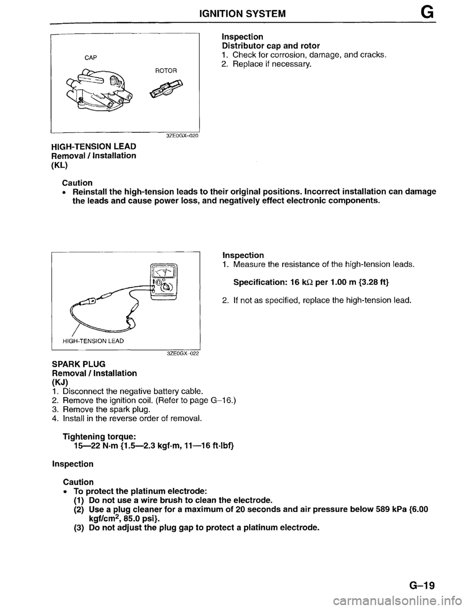 MAZDA MILLENIA 1996  Workshop Manual 