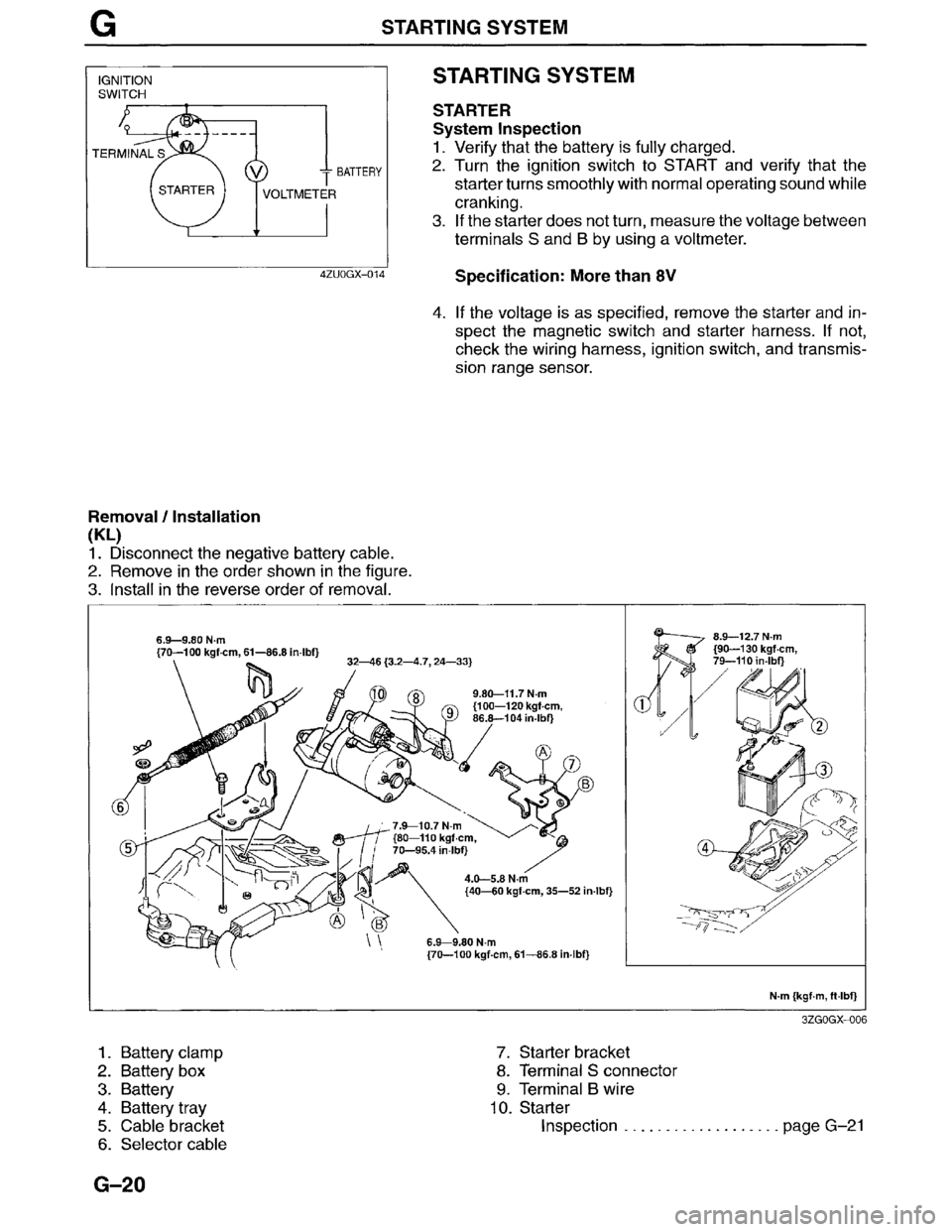 MAZDA MILLENIA 1996  Workshop Manual 